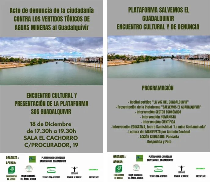 Acto de denuncia ciudadana y presentación de la plataforma SOS Guadalquivir